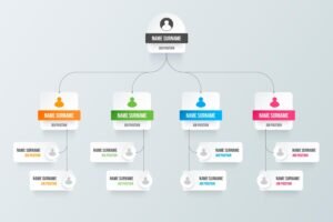 diagramma semplice con figure e ruoli aziendali